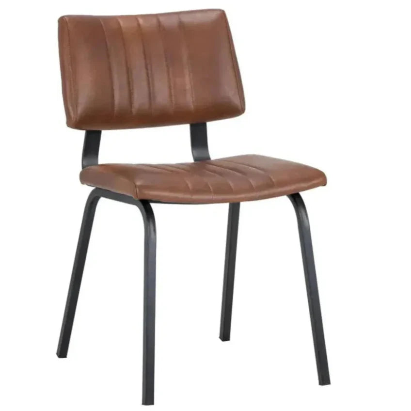 SUNPAN Berkley Leather Armless Dining Chair 2PC