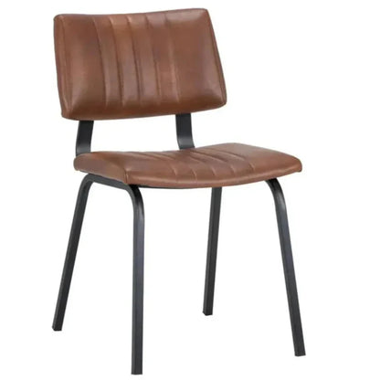 SUNPAN Berkley Leather Armless Dining Chair 2PC
