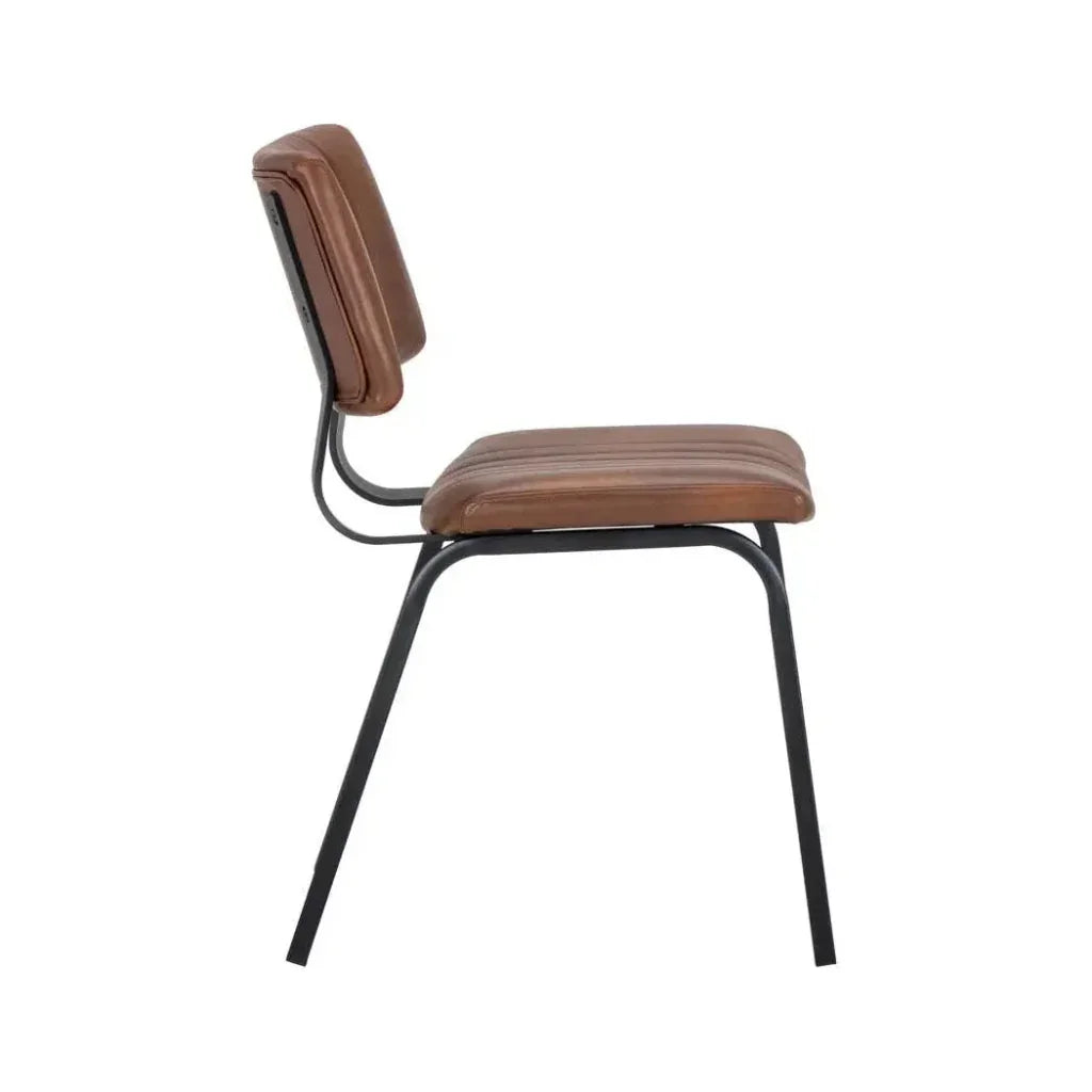 SUNPAN Berkley Leather Armless Dining Chair 2PC