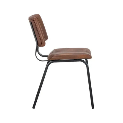 SUNPAN Berkley Leather Armless Dining Chair 2PC