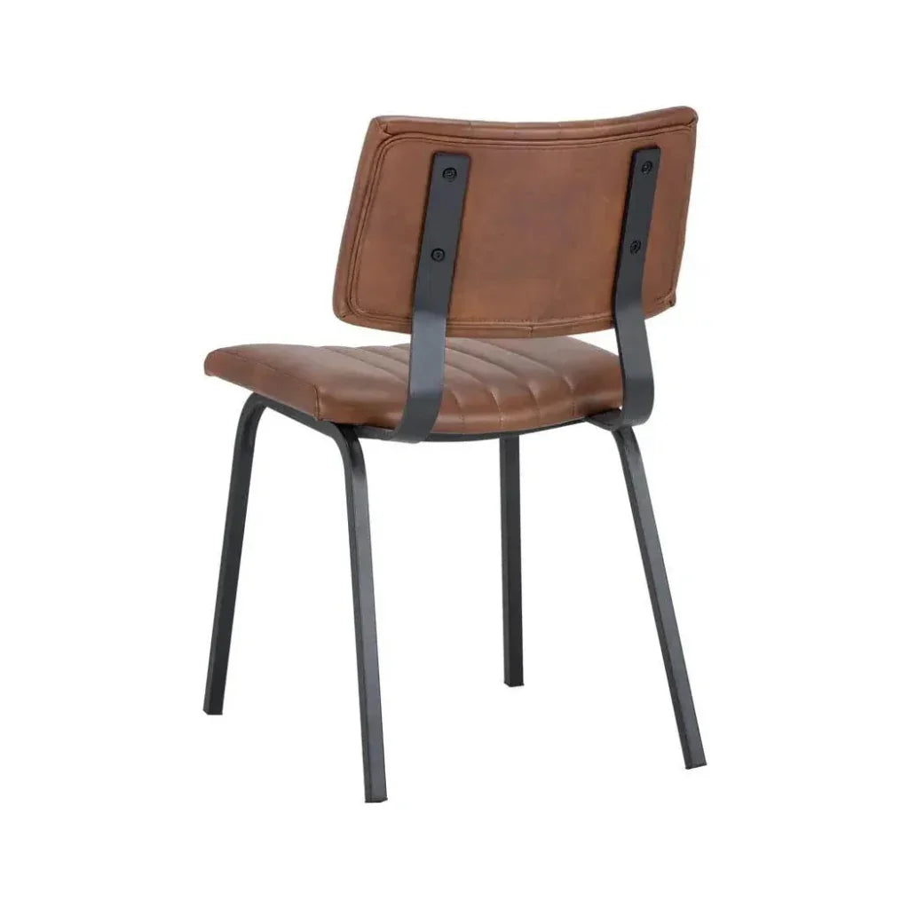 SUNPAN Berkley Leather Armless Dining Chair 2PC