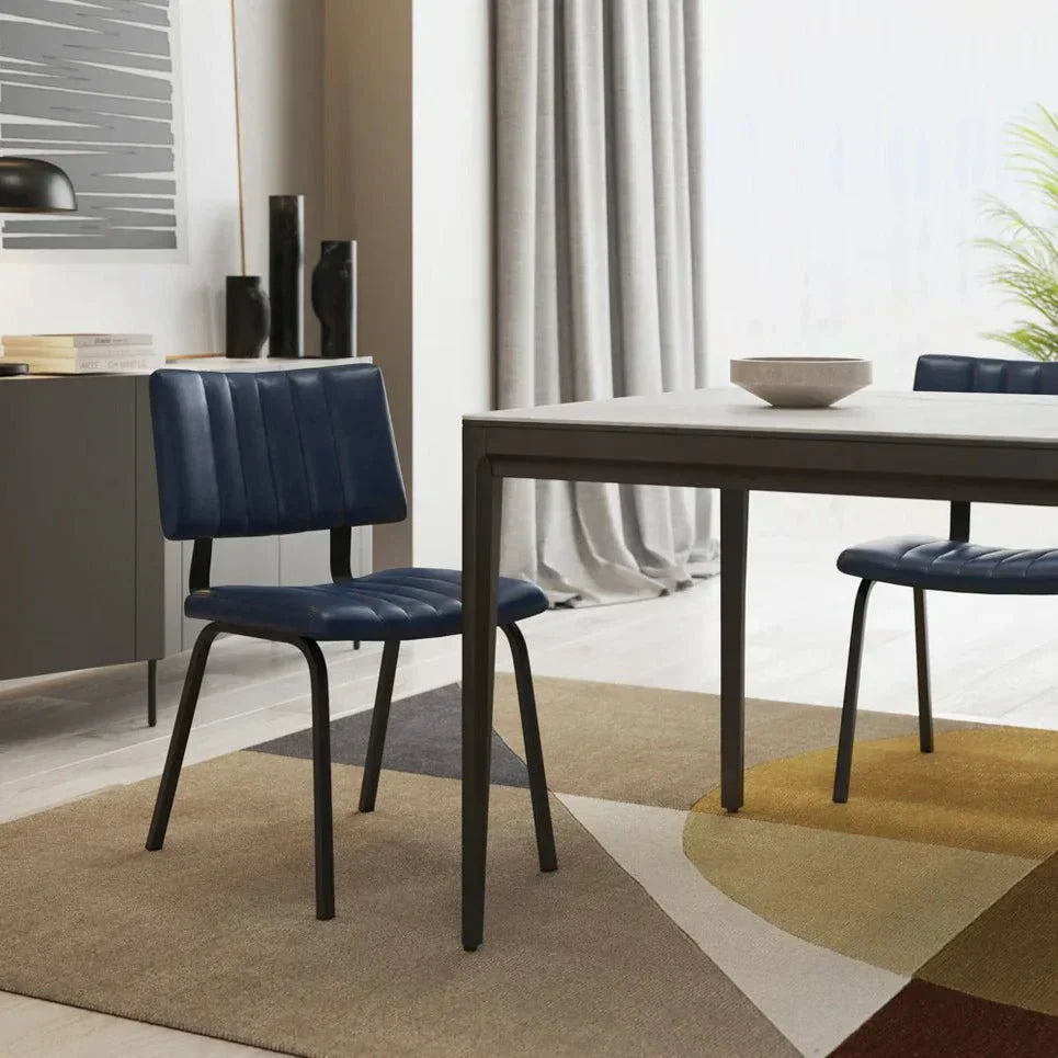 SUNPAN Berkley Leather Armless Dining Chair 2PC