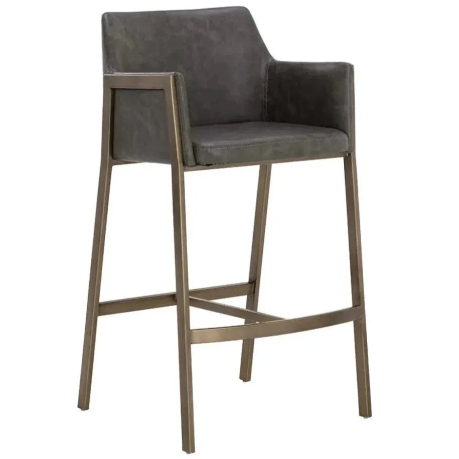 SUNPAN Bernadette Faux Leather Barstool