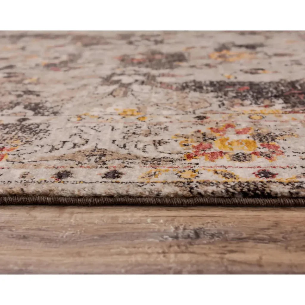 Cute Floral Brown/ Beige Large Area Rugs - LOOMLAN - LOOMLAN - Area Rugs