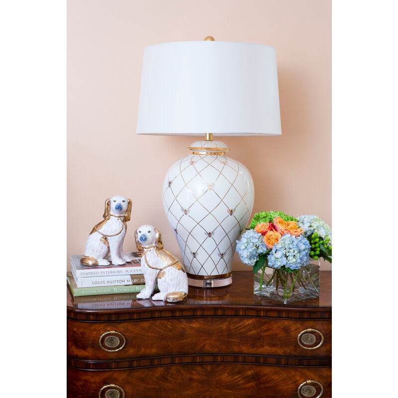 Chelsea House Ginger Jar Ceramic Made With Gold Accents Table Lamp