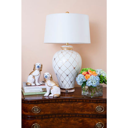 Chelsea House Ginger Jar Ceramic Made With Gold Accents Table Lamp
