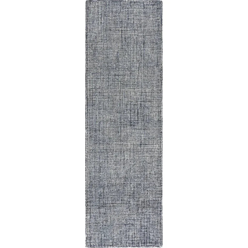 Chlo Wool Black Hallway Kitchen Runner Rug