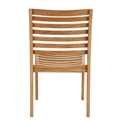 Birmingham Teak Stackable Patio Dining Chair 4PC - LOOMLAN - HiTeak - Outdoor Dining Chairs