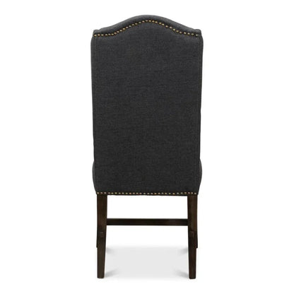 Black High Back Dining Chairs Set of 2 - LOOMLAN - Sarreid - Dining Chairs