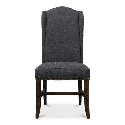 Black High Back Dining Chairs Set of 2 - LOOMLAN - Sarreid - Dining Chairs