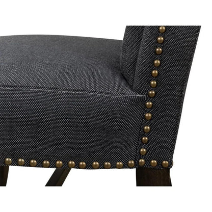 Black High Back Dining Chairs Set of 2 - LOOMLAN - Sarreid - Dining Chairs