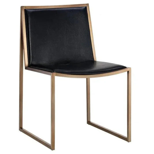 SUNPAN Blair Leather Armless Dining Chair 2PC