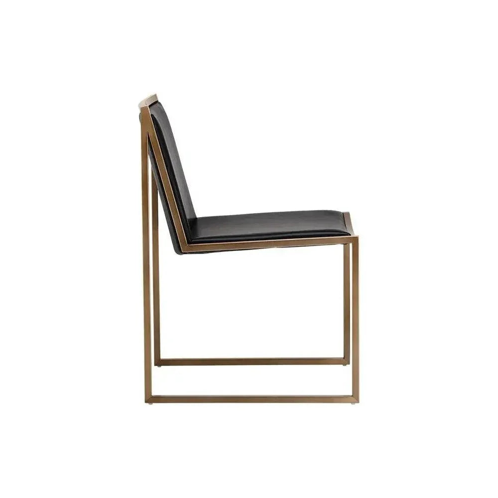 Blair Leather Armless Dining Chair 2PC - LOOMLAN - SUNPAN - Dining Chairs