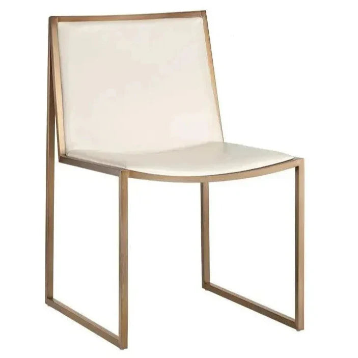 Blair Leather Armless Dining Chair 2PC - LOOMLAN - SUNPAN - Dining Chairs