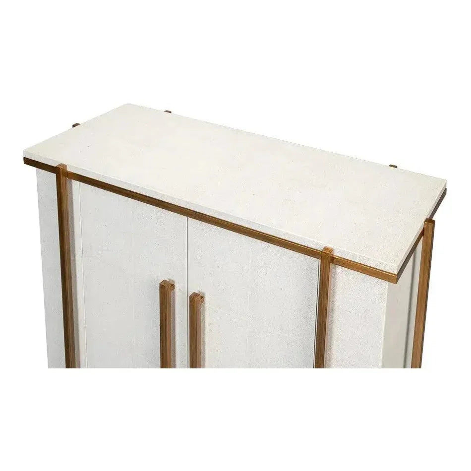 Blakely 2 Door Accent Cabinet Osprey White - LOOMLAN - Sarreid - Accent Cabinets