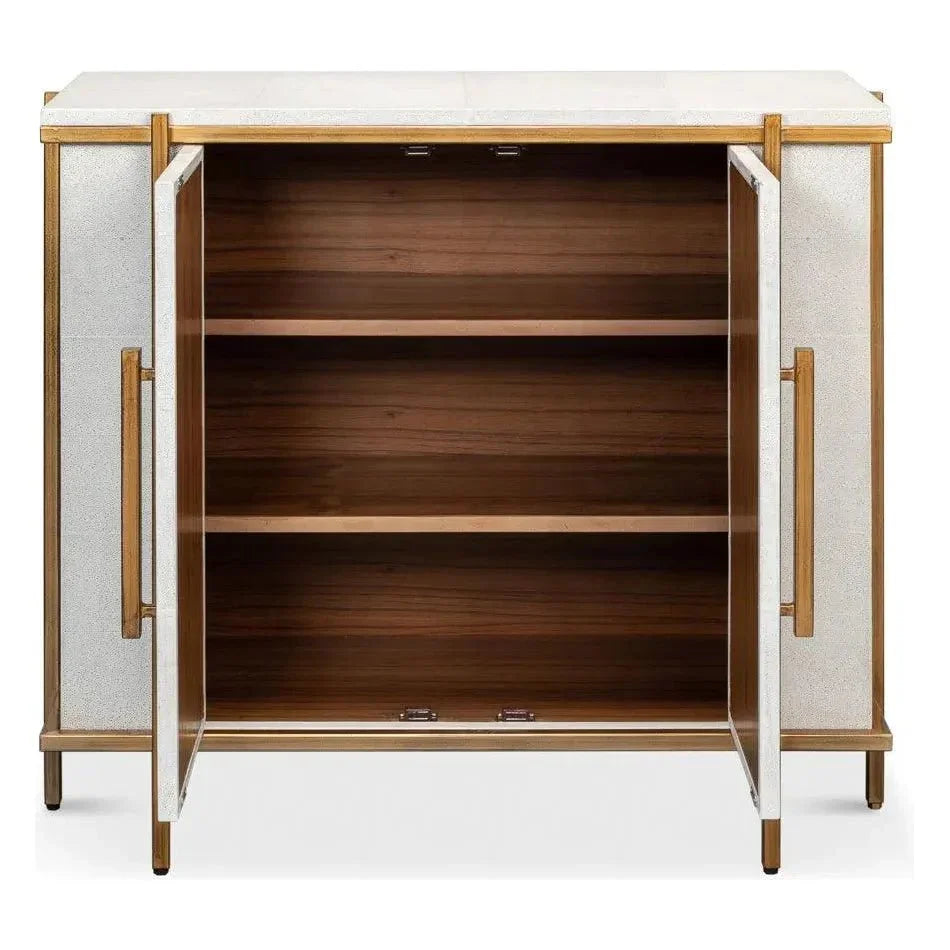 Blakely 2 Door Accent Cabinet Osprey White - LOOMLAN - Sarreid - Accent Cabinets