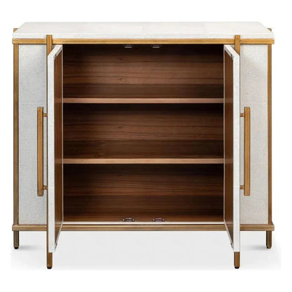 Blakely 2 Door Accent Cabinet Osprey White - LOOMLAN - Sarreid - Accent Cabinets