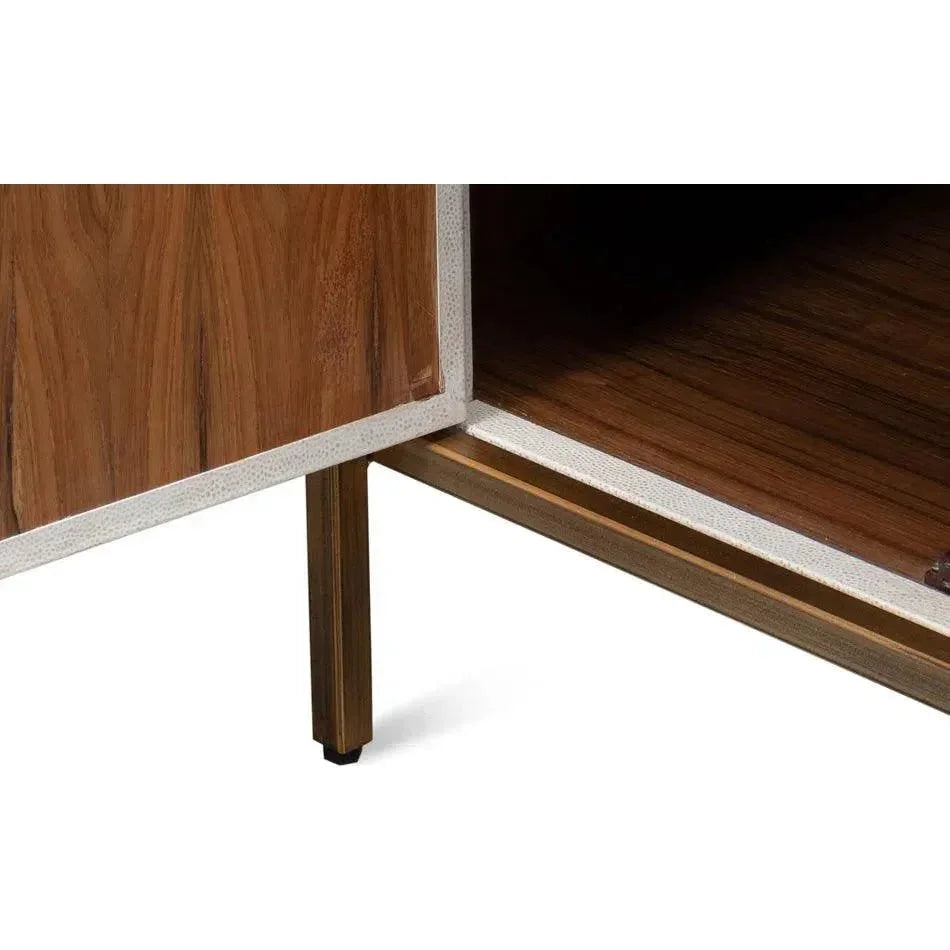 Blakely 2 Door Accent Cabinet Osprey White - LOOMLAN - Sarreid - Accent Cabinets