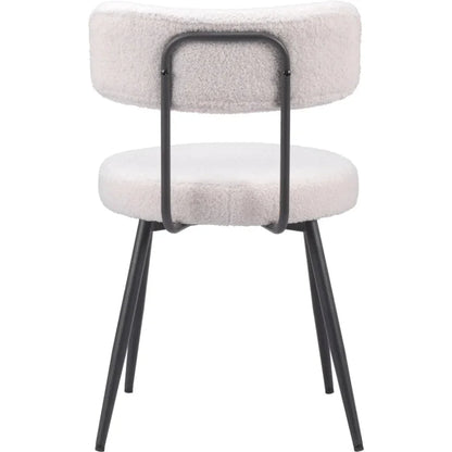 Blanca Dining Chair (Set of 2) Ivory - LOOMLAN - Zuo Modern - Dining Chairs