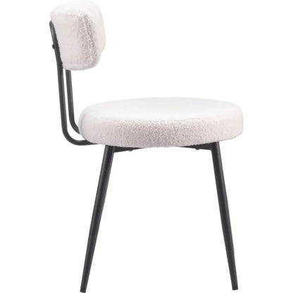 Blanca Dining Chair (Set of 2) Ivory - LOOMLAN - Zuo Modern - Dining Chairs