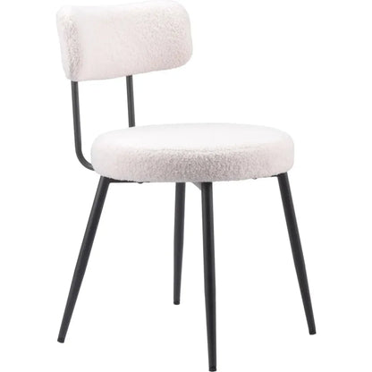 Blanca Dining Chair (Set of 2) Ivory - LOOMLAN - Zuo Modern - Dining Chairs