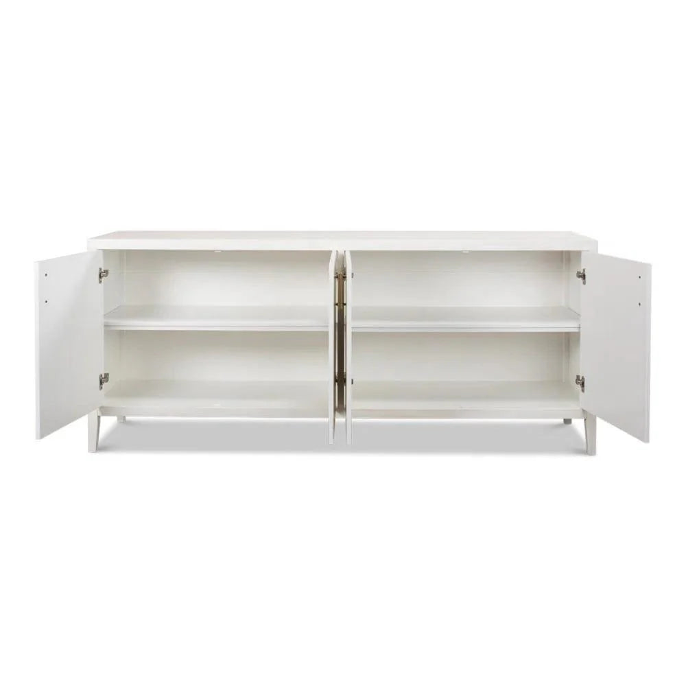 Blanco 4 Door Buffet Cortina White - LOOMLAN - Sarreid - Sideboards