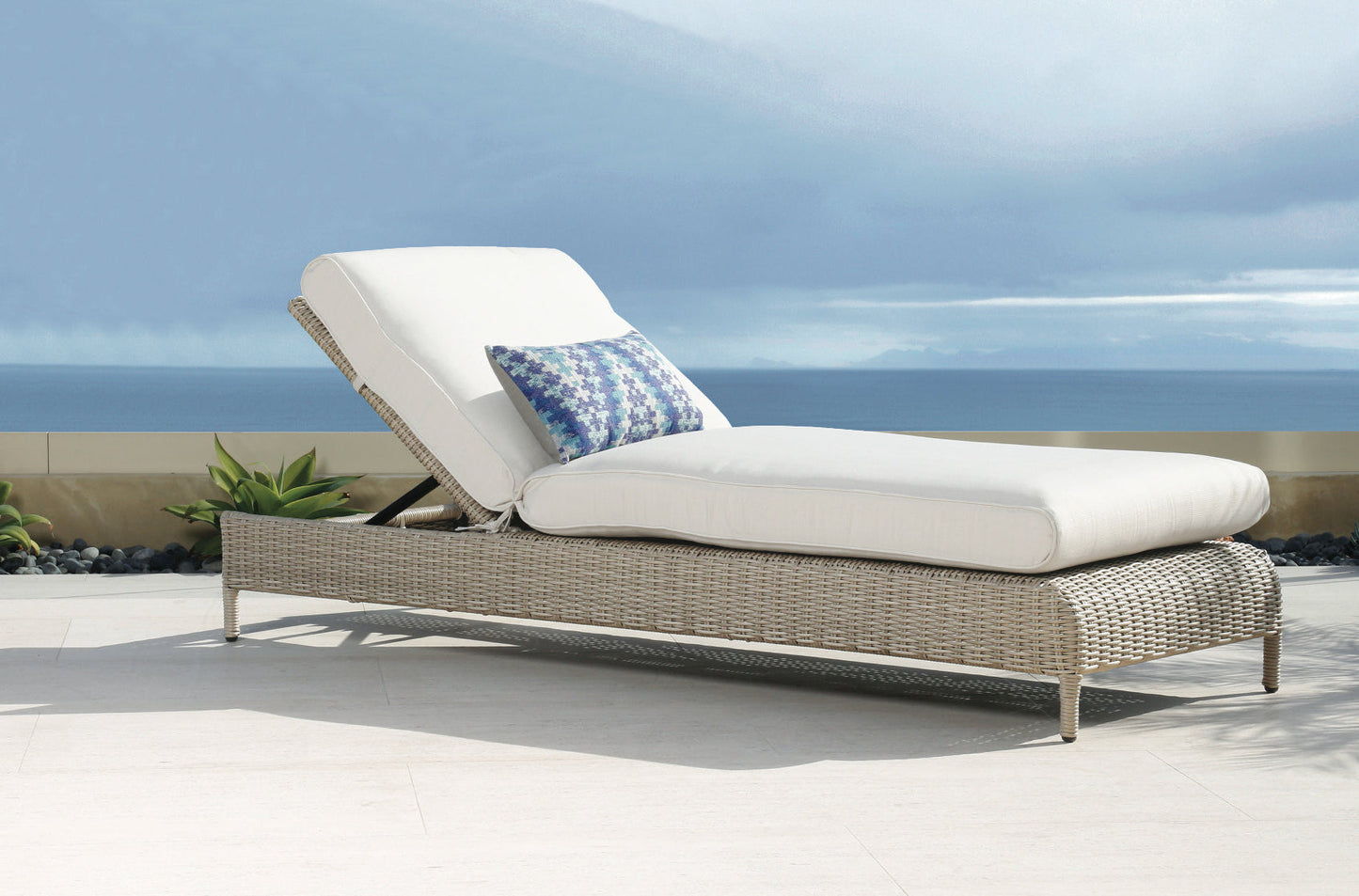 Manhattan Sunbrella Upholstered Adjustable Outdoor Chaise