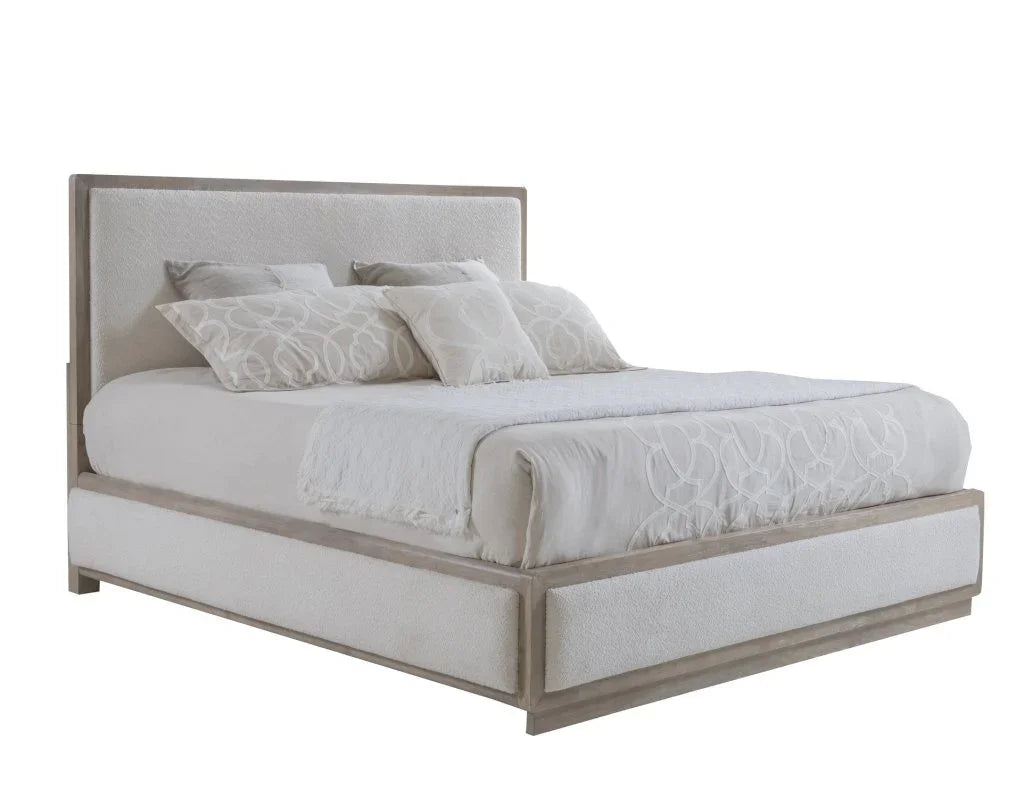 Bodhi Ivory Textured Performance Fabric Bed