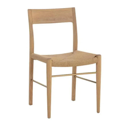 SUNPAN Bondi Rope Wooden Armless Dining Chair