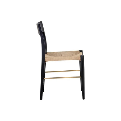 SUNPAN Bondi Rope Wooden Armless Dining Chair