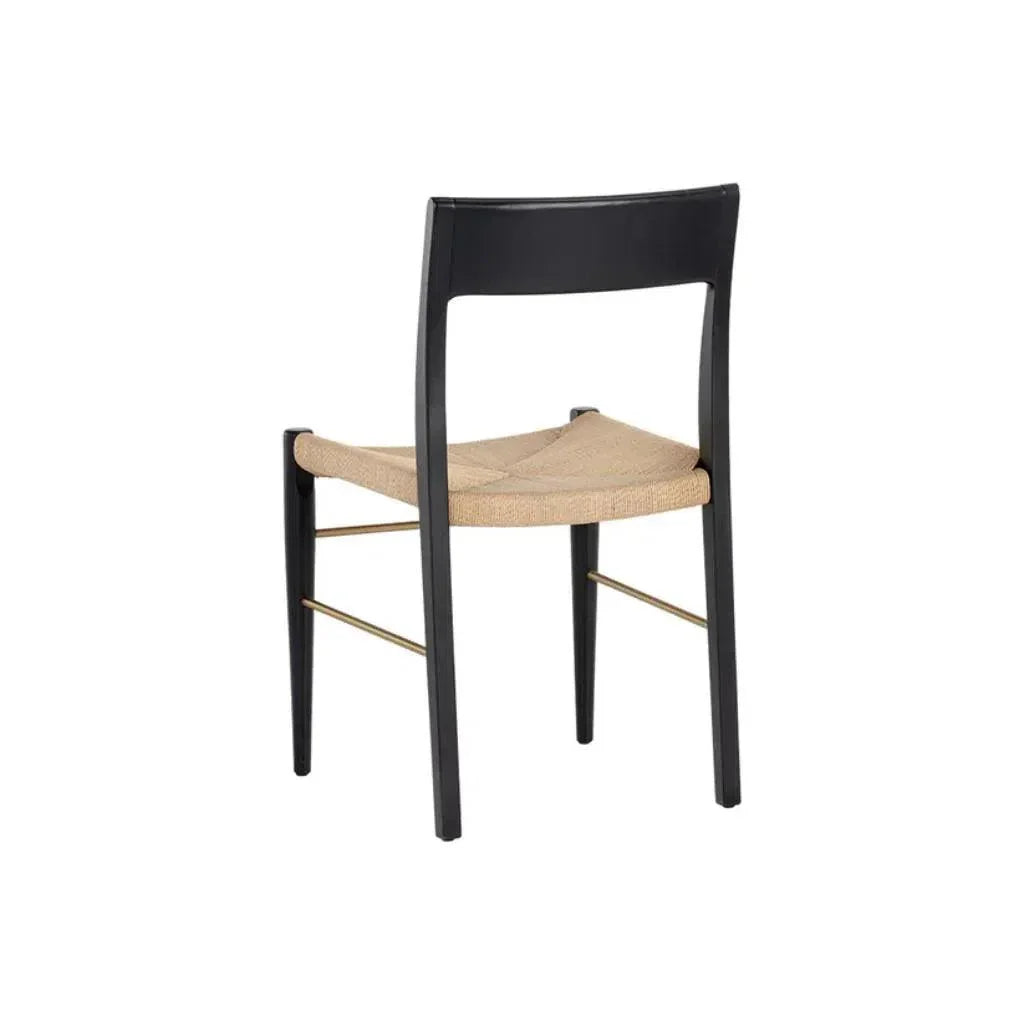 SUNPAN Bondi Rope Wooden Armless Dining Chair