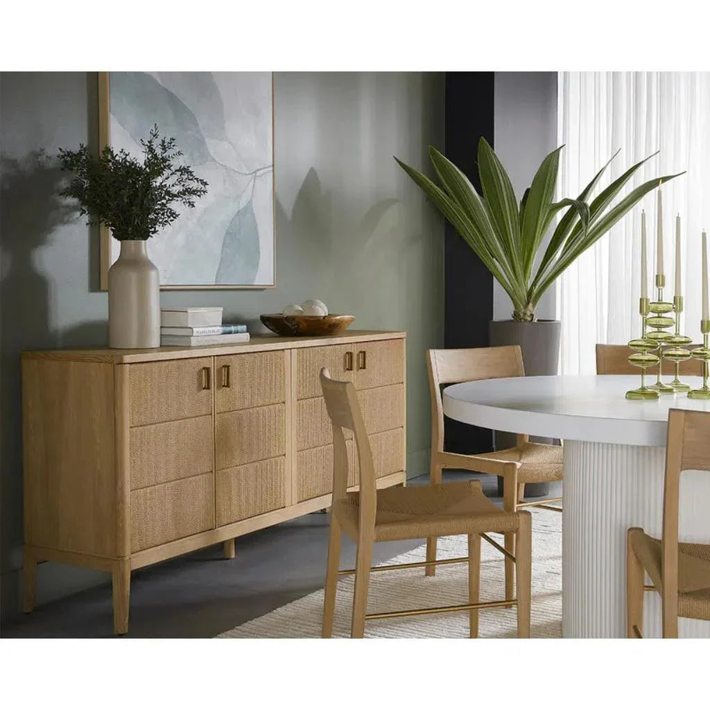 SUNPAN Bondi Rope Wooden Armless Dining Chair