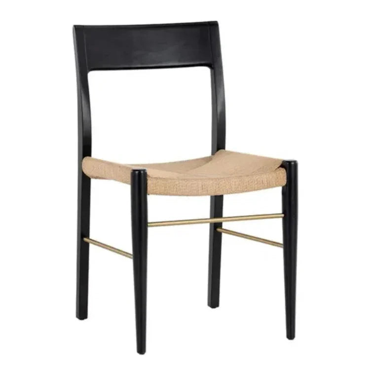 SUNPAN Bondi Rope Wooden Armless Dining Chair