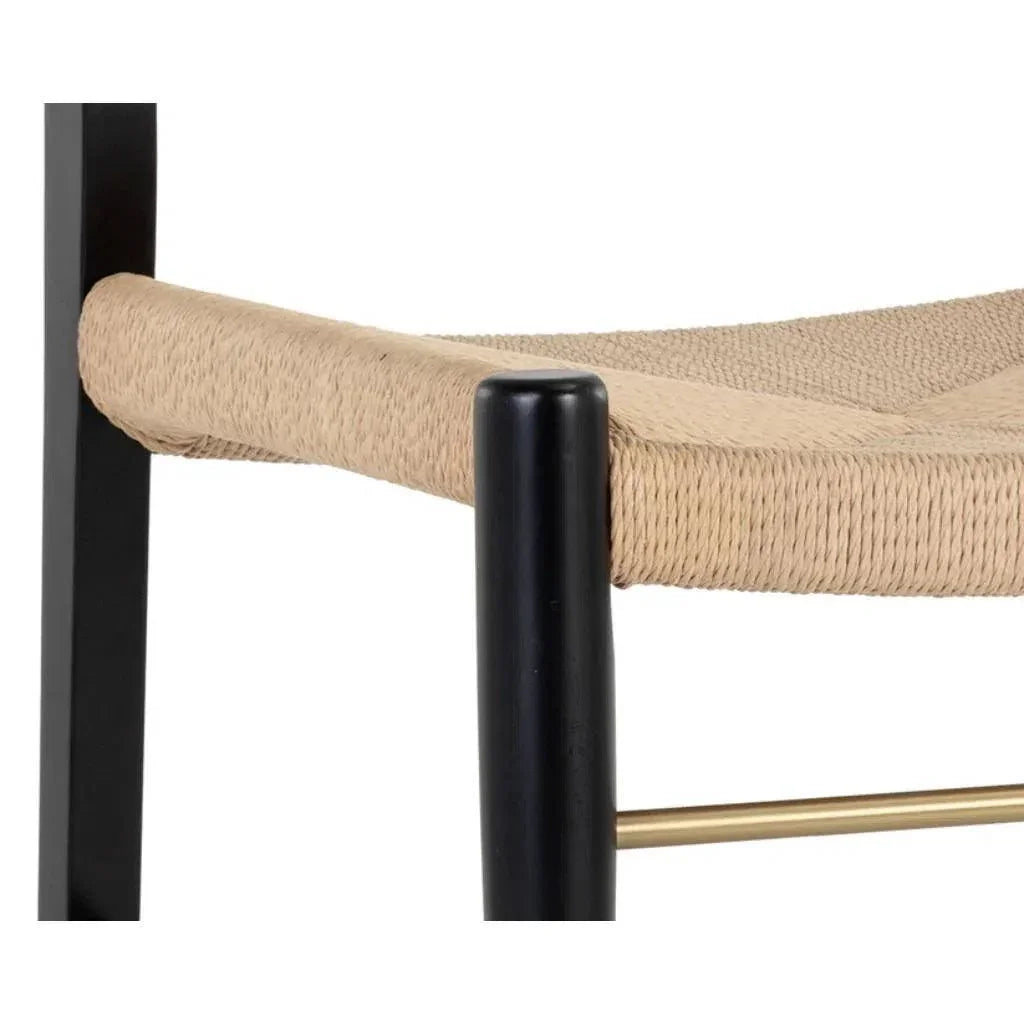 SUNPAN Bondi Rope Wooden Armless Dining Chair