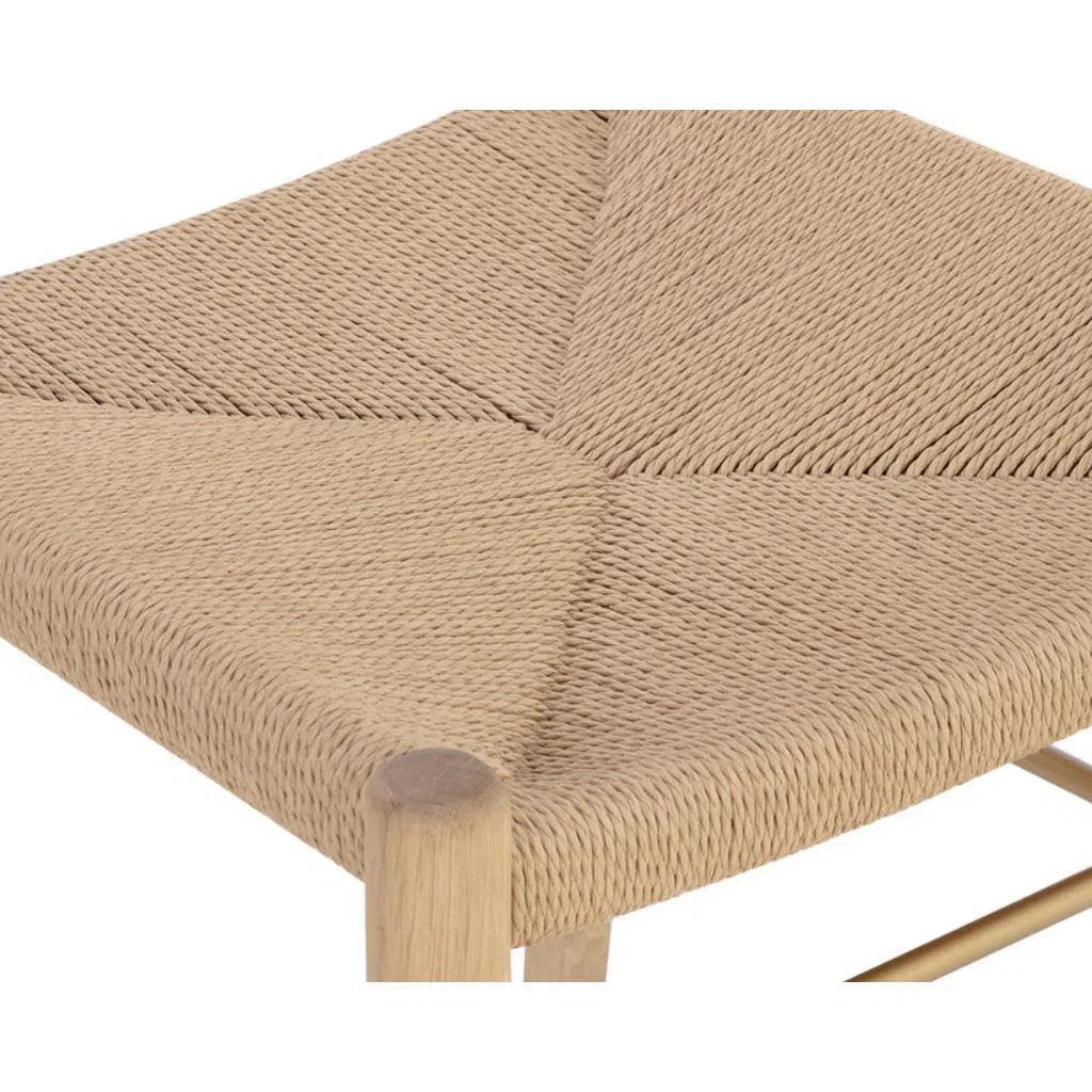 SUNPAN Bondi Rope Wooden Armless Dining Chair