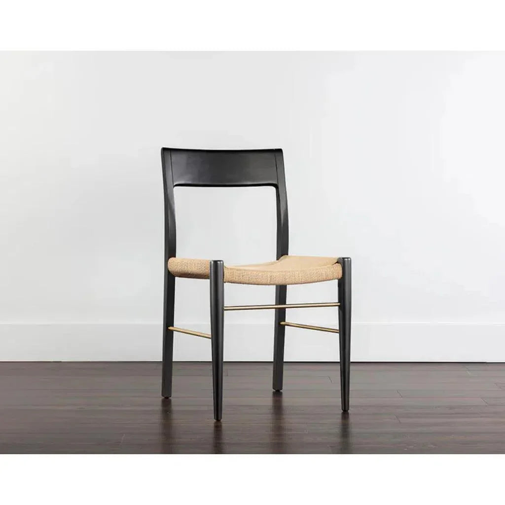 SUNPAN Bondi Rope Wooden Armless Dining Chair