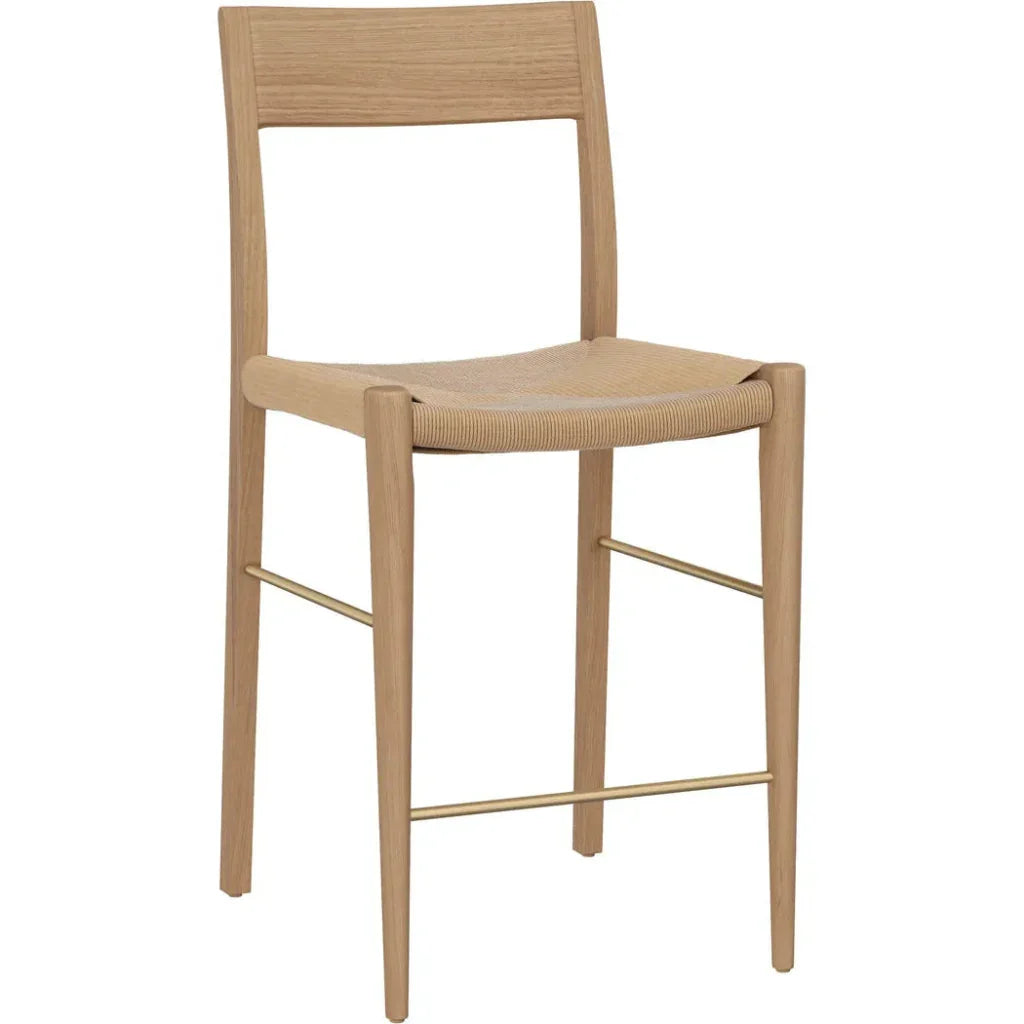 SUNPAN Bondi Rope Wooden Counter Stool