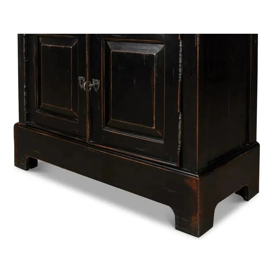 Bookcase Display Curion Glass Doors Ebony - LOOMLAN - Sarreid - Bookcases