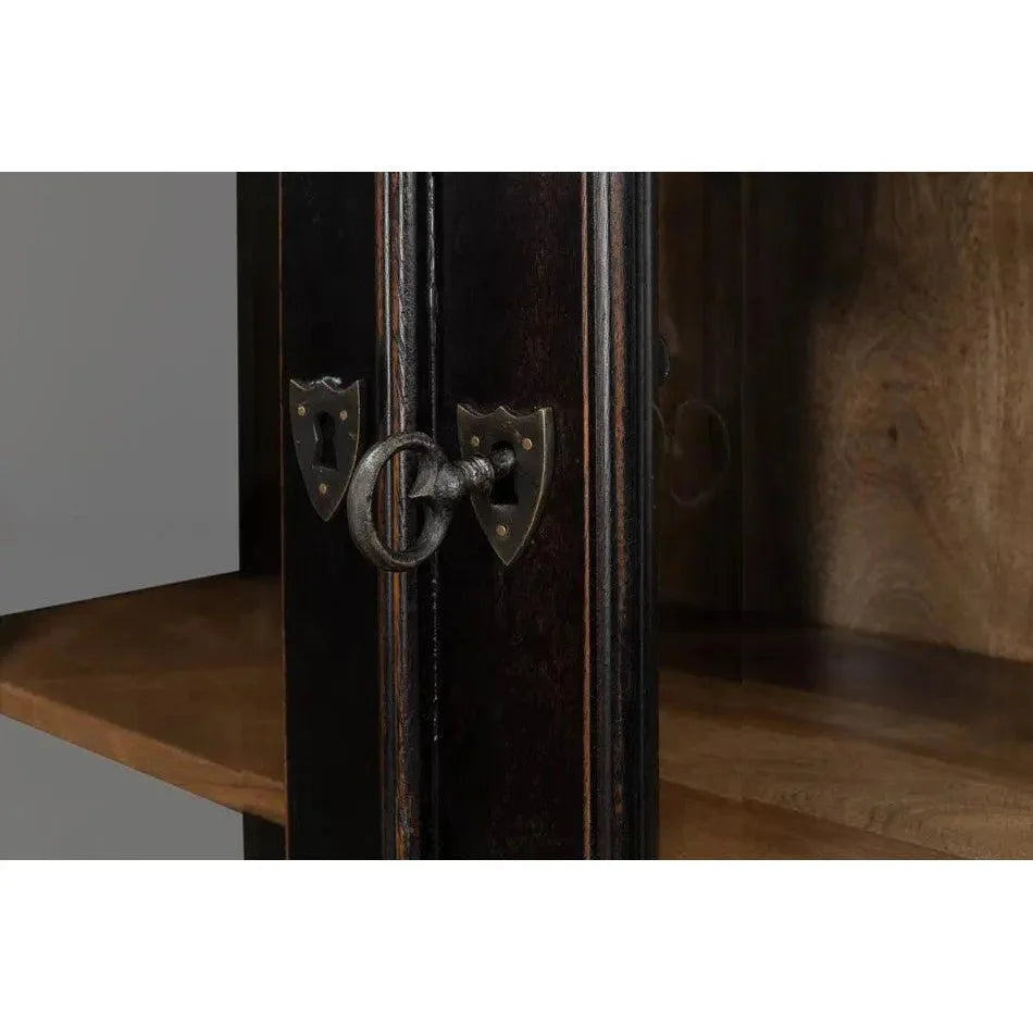 Bookcase Display Curion Glass Doors Ebony - LOOMLAN - Sarreid - Bookcases