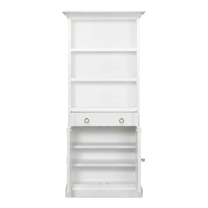 Bookcase With Doors and Drawer Cortina White - LOOMLAN - Sarreid - Bookcases