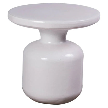 Bottle Ceramic Round Patio Accent Table
