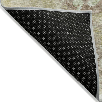 LOOMLAN Rugs Branza Brown Washable Indoor-Outdoor Rug