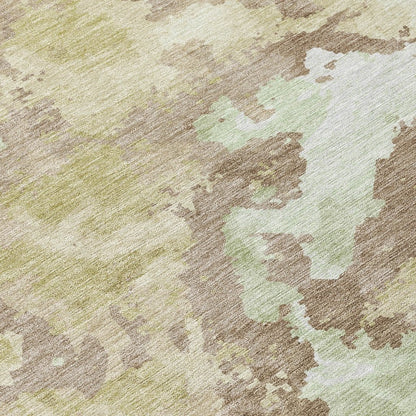 LOOMLAN Rugs Branza Brown Washable Indoor-Outdoor Rug