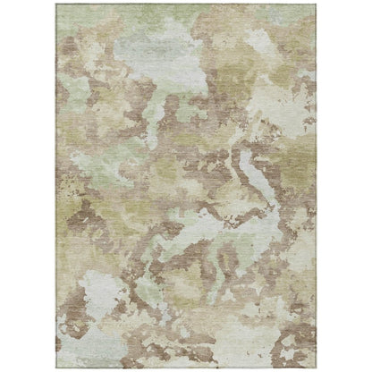 LOOMLAN Rugs Branza Brown Washable Indoor-Outdoor Rug