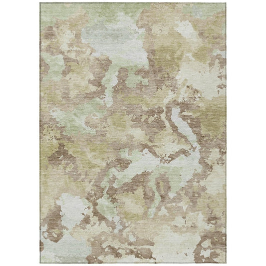 LOOMLAN Rugs Branza Brown Washable Indoor-Outdoor Rug