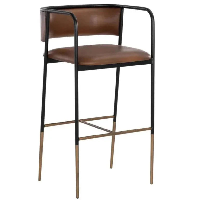 SUNPAN Brenan Faux Leather Barstool