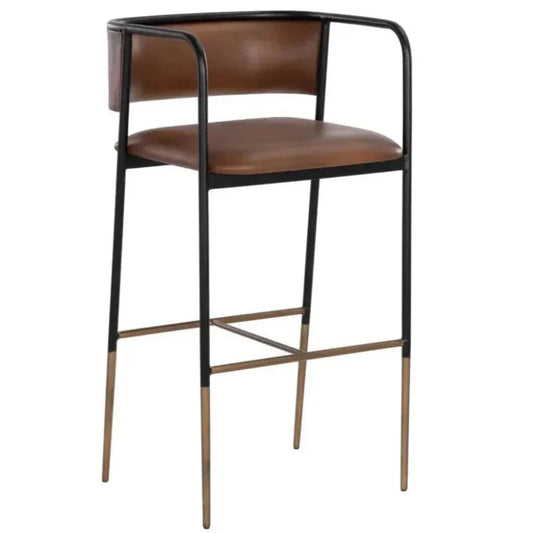 SUNPAN Brenan Faux Leather Barstool