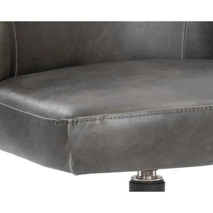 SUNPAN Bretta Leather Swivel Armless Dining Chair