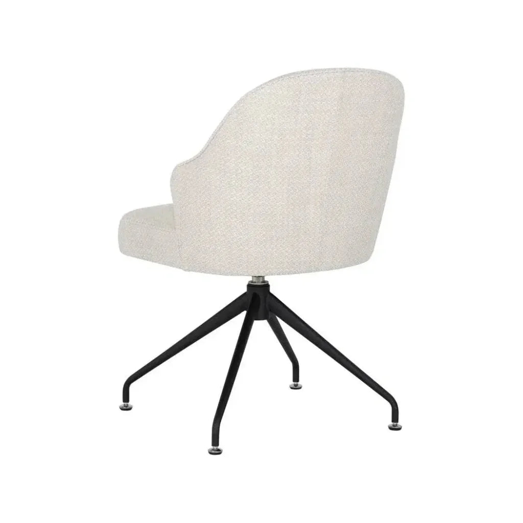 SUNPAN Bretta Leather Swivel Armless Dining Chair