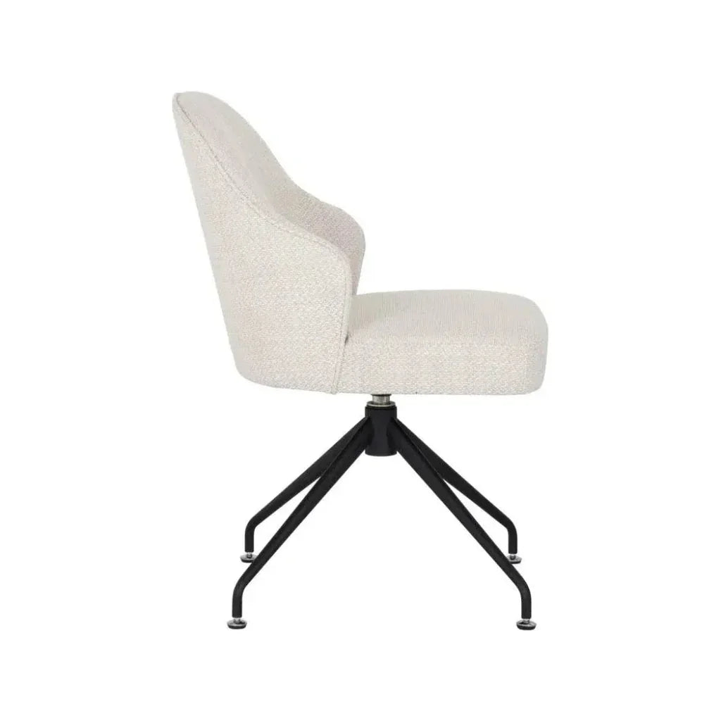 SUNPAN Bretta Leather Swivel Armless Dining Chair
